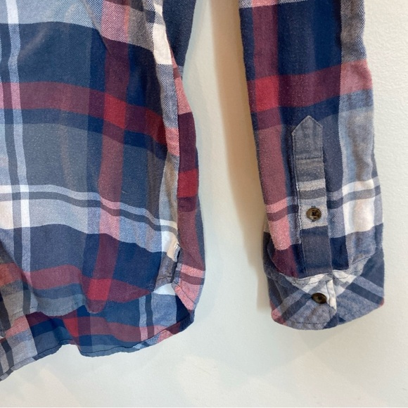Abercrombie & Fitch Plaid Sequins Button Down Long Sleeve Womens Medium - Picture 4 of 6